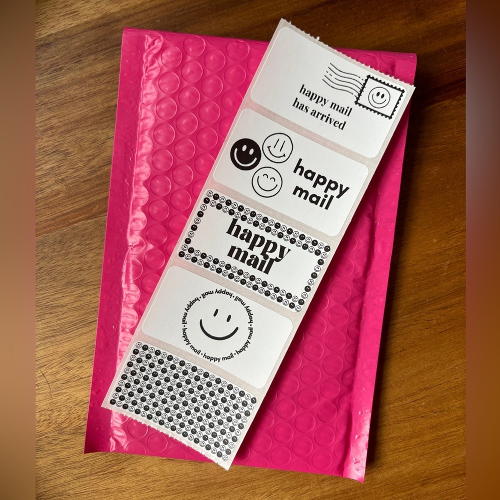 Happy Mail Package Sticker 50 Count